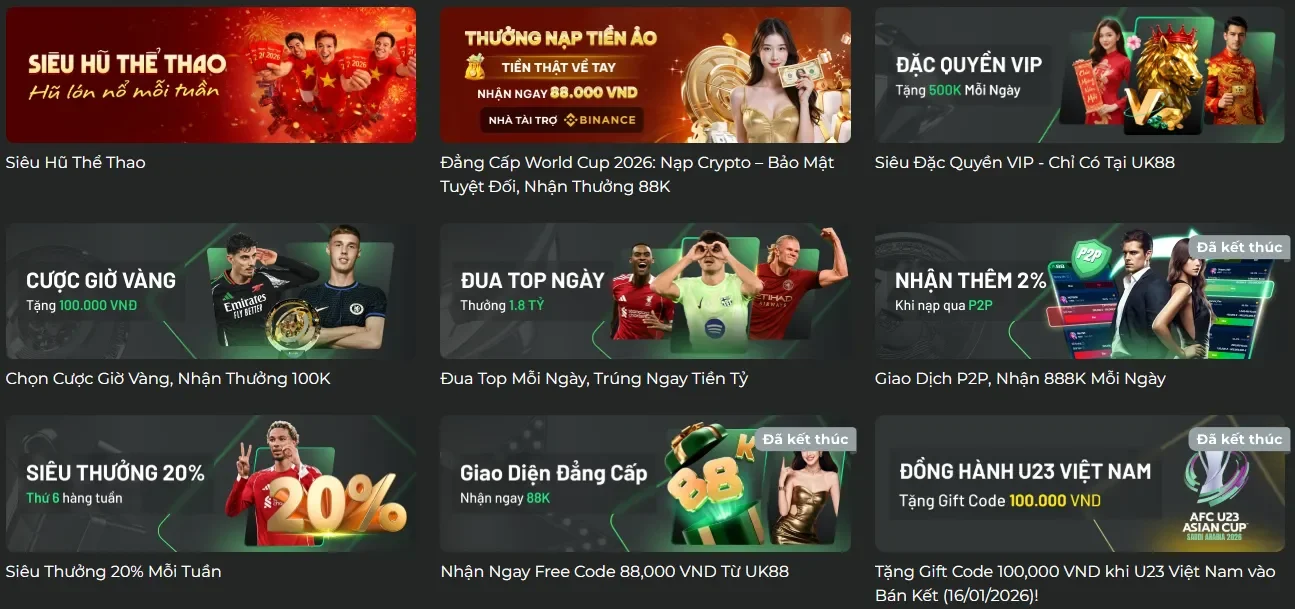 Chương trình khuyến mãi UK88